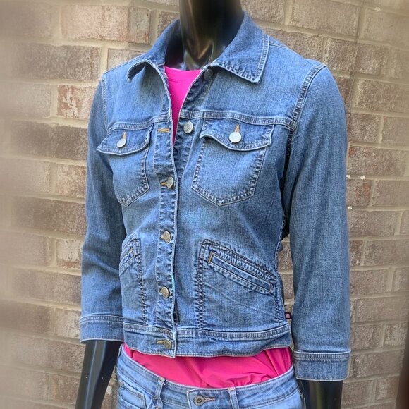 Ralph Lauren Polo Denim Cropped Jean Jacket Sz S - Picture 2 of 11
